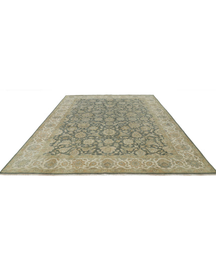 Ziegler 8' 8" X 11' 5" Hand Knotted Wool Rug 8' 8" X 11' 5" (264 X 348) / Green / Wool