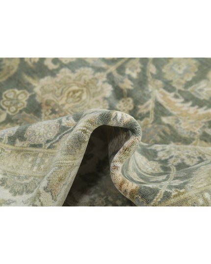 Ziegler 8' 8" X 11' 5" Hand Knotted Wool Rug 8' 8" X 11' 5" (264 X 348) / Green / Wool