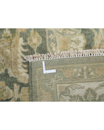 Ziegler 8' 8" X 11' 5" Hand Knotted Wool Rug 8' 8" X 11' 5" (264 X 348) / Green / Wool