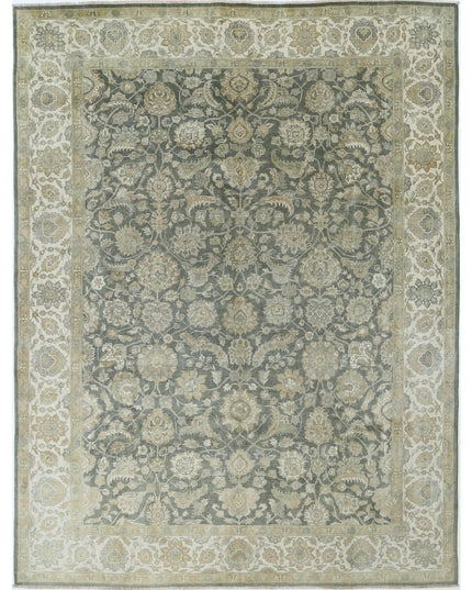 Ziegler 8' 8" X 11' 5" Hand Knotted Wool Rug 8' 8" X 11' 5" (264 X 348) / Green / Wool