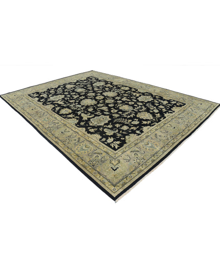 Ziegler 9' 0" X 11' 9" Hand Knotted Wool Rug 9' 0" X 11' 9" (274 X 358) / Black / Wool