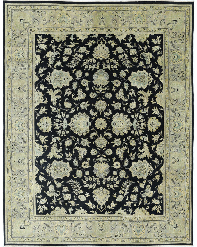 Ziegler 9' 0" X 11' 9" Hand Knotted Wool Rug 9' 0" X 11' 9" (274 X 358) / Black / Wool