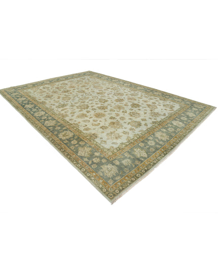 Ziegler 9' 10" X 13' 9" Hand Knotted Wool Rug 9' 10" X 13' 9" (300 X 419) / Ivory / Wool