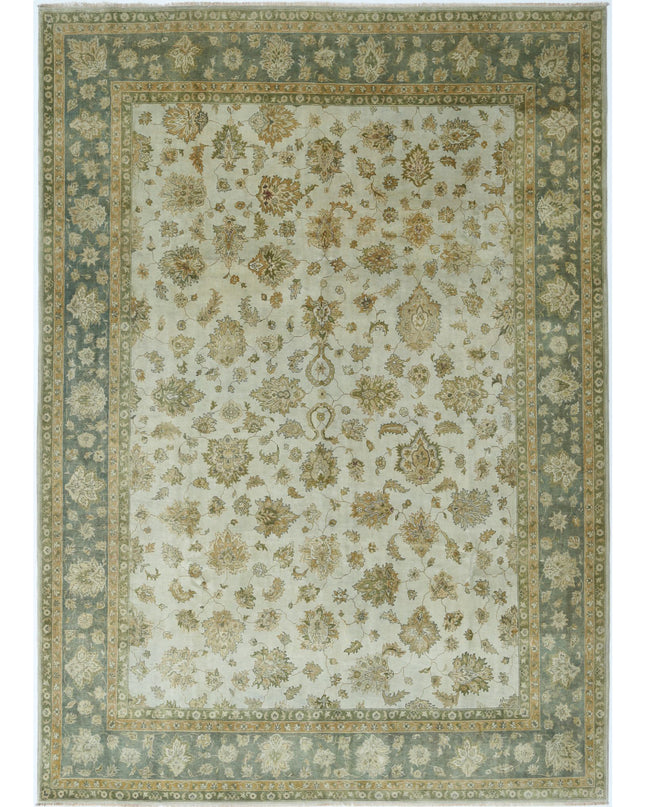 Ziegler 9' 10" X 13' 9" Hand Knotted Wool Rug 9' 10" X 13' 9" (300 X 419) / Ivory / Wool