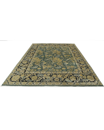 Ziegler 7' 10" X 10' 0" Hand Knotted Wool Rug 7' 10" X 10' 0" (239 X 305) / Green / Wool