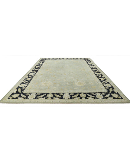 Ziegler 9' 10" X 13' 7" Hand Knotted Wool Rug 9' 10" X 13' 7" (300 X 414) / Green / Wool