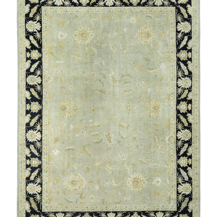 Ziegler 9' 10" X 13' 7" Hand Knotted Wool Rug 9' 10" X 13' 7" (300 X 414) / Green / Wool