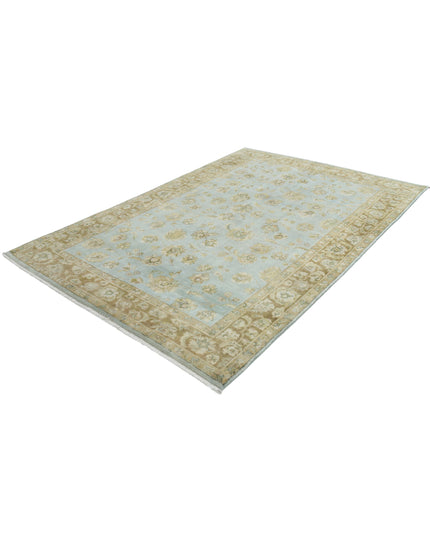 Ziegler 5' 10" X 8' 6" Hand Knotted Wool Rug 5' 10" X 8' 6" (178 X 259) / Blue / Wool