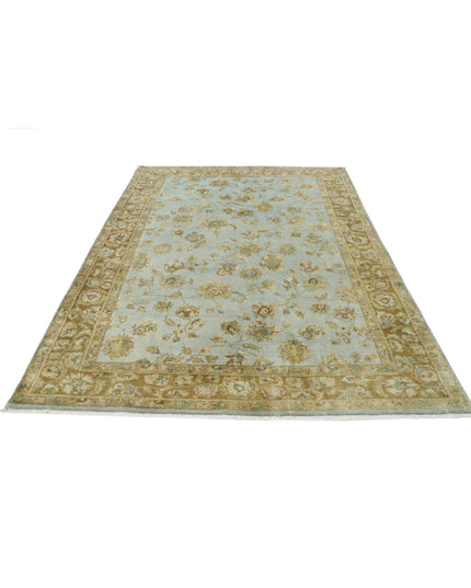 Ziegler 5' 10" X 8' 6" Hand Knotted Wool Rug 5' 10" X 8' 6" (178 X 259) / Blue / Wool