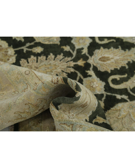 Ziegler 8' 11" X 11' 8" Hand Knotted Wool Rug 8' 11" X 11' 8" (272 X 356) / Green / Wool