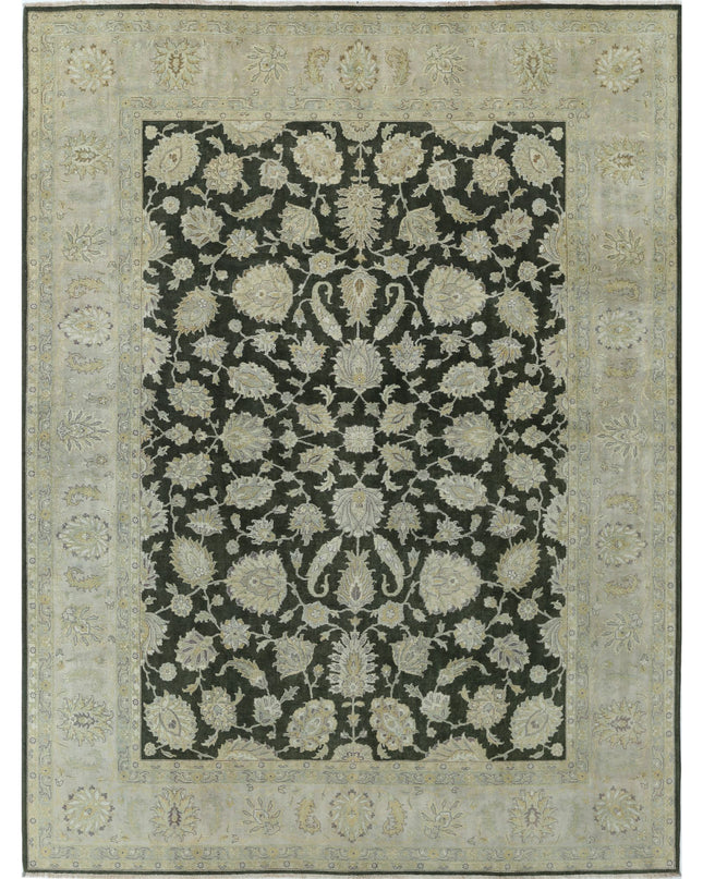 Ziegler 8' 11" X 11' 8" Hand Knotted Wool Rug 8' 11" X 11' 8" (272 X 356) / Green / Wool