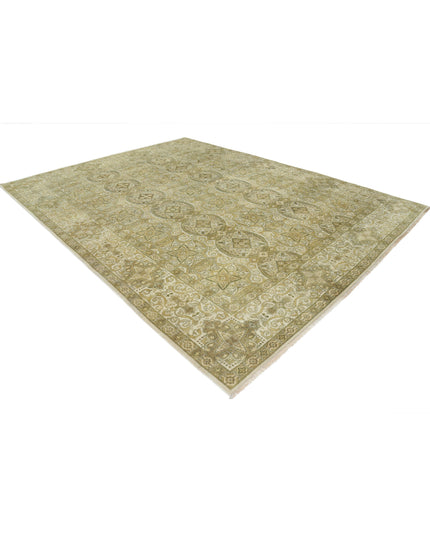 Ziegler 8' 11" X 11' 7" Hand Knotted Wool Rug 8' 11" X 11' 7" (272 X 353) / Green / Wool