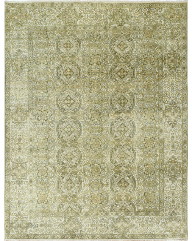 Ziegler 8' 11" X 11' 7" Hand Knotted Wool Rug 8' 11" X 11' 7" (272 X 353) / Green / Wool