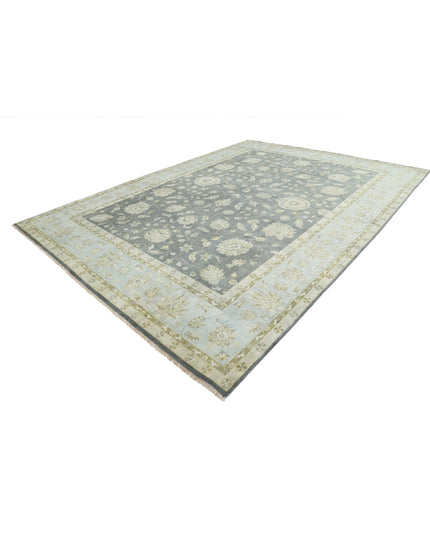Ziegler 9' 10" X 13' 9" Hand Knotted Wool Rug 9' 10" X 13' 9" (300 X 419) / Grey / Wool