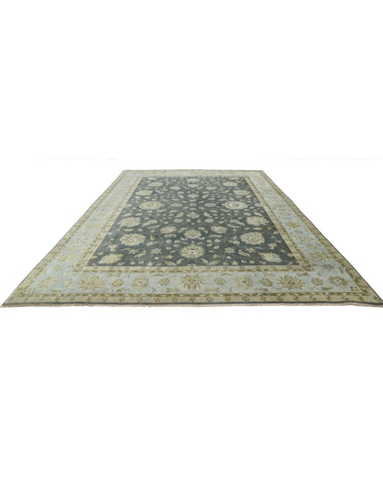 Ziegler 9' 10" X 13' 9" Hand Knotted Wool Rug 9' 10" X 13' 9" (300 X 419) / Grey / Wool