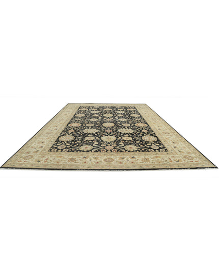 Ziegler 11' 9" X 17' 9" Hand Knotted Wool Rug 11' 9" X 17' 9" (358 X 541) / Black / Wool