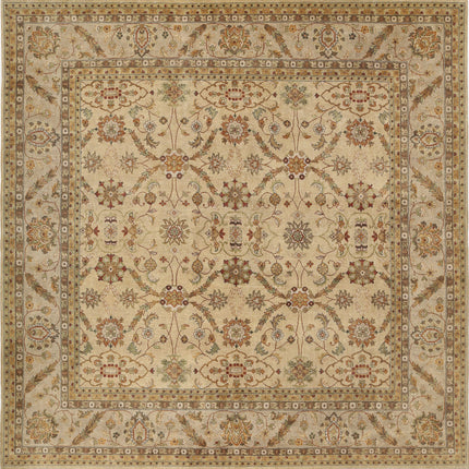 Ziegler 11' 9" X 12' 0" Hand Knotted Wool Rug 11' 9" X 12' 0" (358 X 366) / Beige / Wool