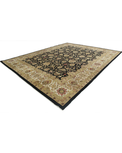 Ziegler 11' 9" X 14' 9" Hand Knotted Wool Rug 11' 9" X 14' 9" (358 X 450) / Black / Wool