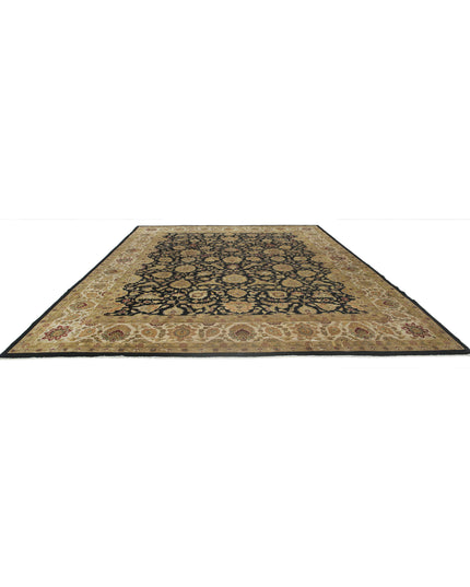 Ziegler 11' 9" X 14' 9" Hand Knotted Wool Rug 11' 9" X 14' 9" (358 X 450) / Black / Wool