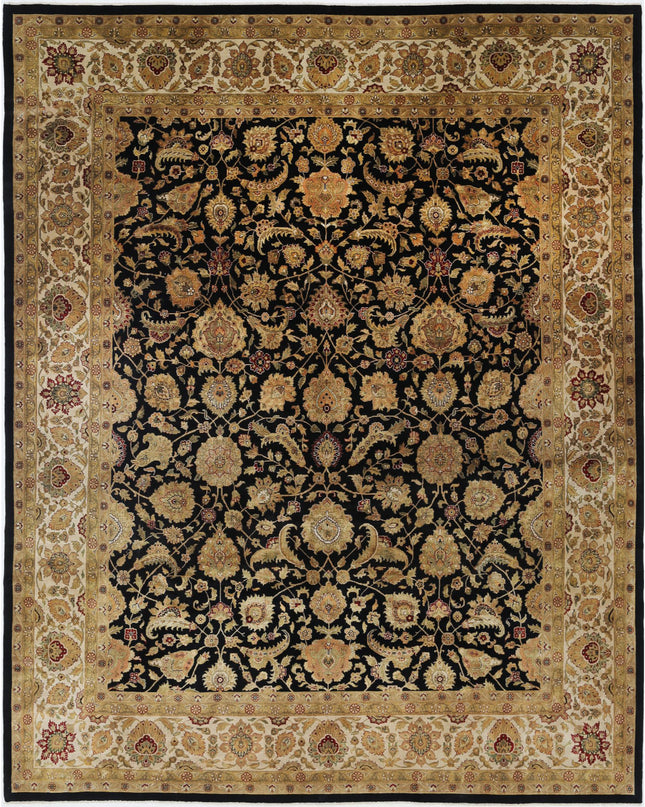 Ziegler 11' 9" X 14' 9" Hand Knotted Wool Rug 11' 9" X 14' 9" (358 X 450) / Black / Wool