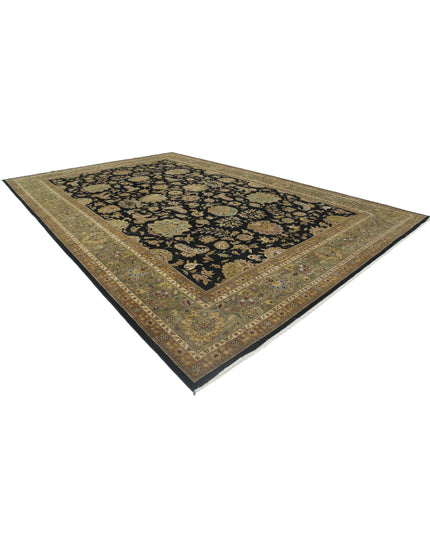 Ziegler 11' 10" X 18' 3" Hand Knotted Wool Rug 11' 10" X 18' 3" (361 X 556) / Black / Wool