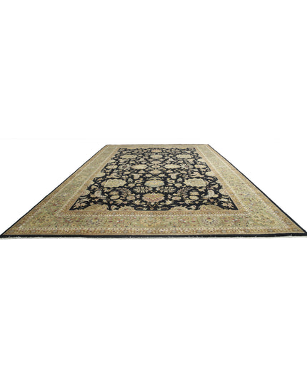 Ziegler 11' 10" X 18' 3" Hand Knotted Wool Rug 11' 10" X 18' 3" (361 X 556) / Black / Wool