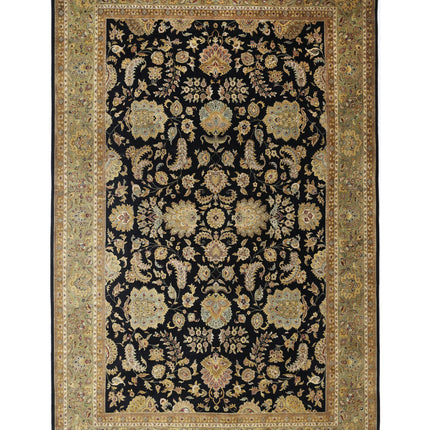 Ziegler 11' 10" X 18' 3" Hand Knotted Wool Rug 11' 10" X 18' 3" (361 X 556) / Black / Wool