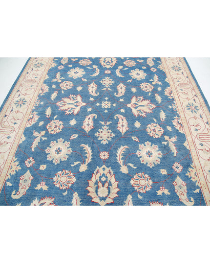 Ziegler 7' 11" X 10' 4" Hand Knotted Wool Rug 7' 11" X 10' 4" (241 X 315) / Blue / Wool