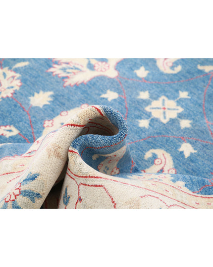 Ziegler 7' 11" X 10' 4" Hand Knotted Wool Rug 7' 11" X 10' 4" (241 X 315) / Blue / Wool