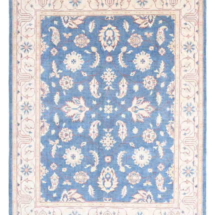 Ziegler 7' 11" X 10' 4" Hand Knotted Wool Rug 7' 11" X 10' 4" (241 X 315) / Blue / Wool