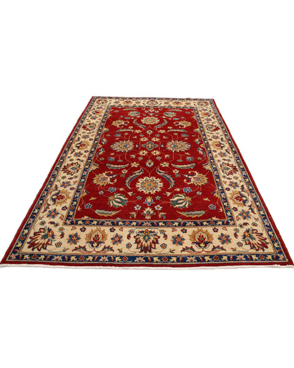 Ziegler 5' 10" X 9' 2" Hand Knotted Wool Rug 5' 10" X 9' 2" (178 X 280) / Red / Wool