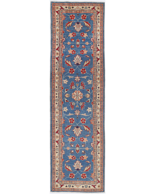 Ziegler 2' 7" X 9' 8" Hand Knotted Wool Rug 2' 7" X 9' 8" (79 X 295) / Blue / Wool