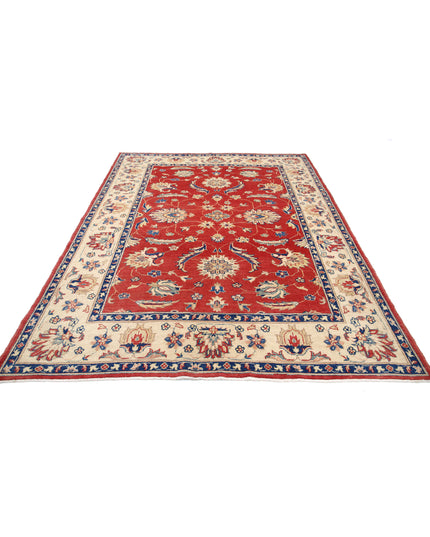 Ziegler 6' 6" X 8' 10" Hand Knotted Wool Rug 6' 6" X 8' 10" (198 X 269) / Red / Wool