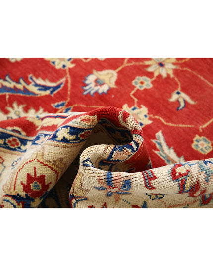 Ziegler 6' 6" X 8' 10" Hand Knotted Wool Rug 6' 6" X 8' 10" (198 X 269) / Red / Wool
