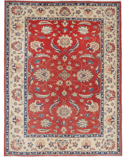 Ziegler 6' 6" X 8' 10" Hand Knotted Wool Rug 6' 6" X 8' 10" (198 X 269) / Red / Wool