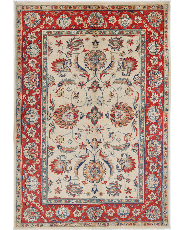 Ziegler 5' 7" X 7' 11" Hand Knotted Wool Rug 5' 7" X 7' 11" (170 X 241) / Ivory / Wool