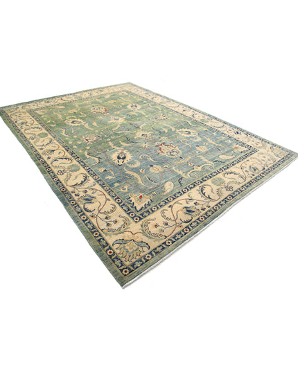 Ziegler 8' 11" X 12' 3" Hand Knotted Wool Rug 8' 11" X 12' 3" (272 X 373) / Green / Wool