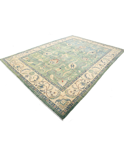 Ziegler 8' 11" X 12' 3" Hand Knotted Wool Rug 8' 11" X 12' 3" (272 X 373) / Green / Wool