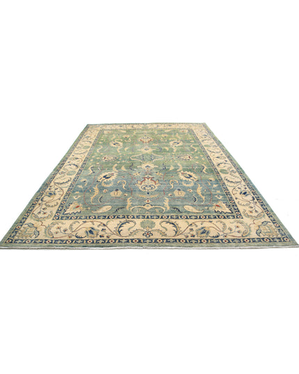 Ziegler 8' 11" X 12' 3" Hand Knotted Wool Rug 8' 11" X 12' 3" (272 X 373) / Green / Wool