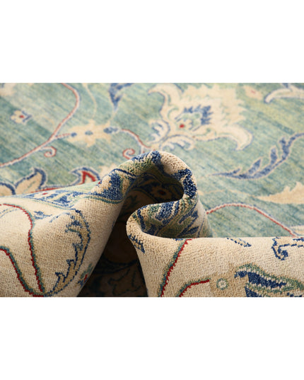 Ziegler 8' 11" X 12' 3" Hand Knotted Wool Rug 8' 11" X 12' 3" (272 X 373) / Green / Wool