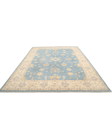 Ziegler 8' 9" X 11' 10" Hand Knotted Wool Rug 8' 9" X 11' 10" (267 X 361) / Blue / Wool
