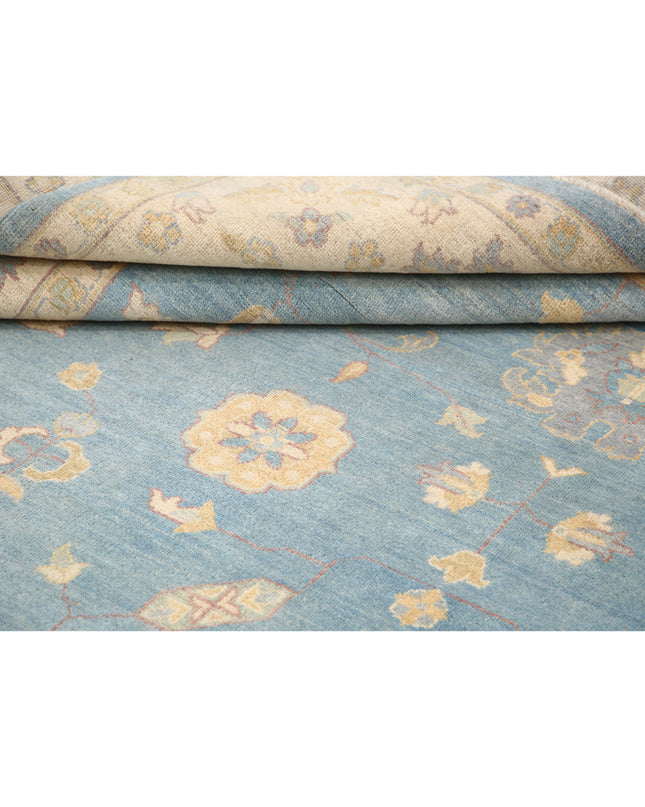 Ziegler 8' 9" X 11' 10" Hand Knotted Wool Rug 8' 9" X 11' 10" (267 X 361) / Blue / Wool
