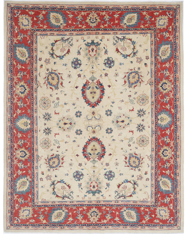 Ziegler 8' 0" X 10' 2" Hand Knotted Wool Rug 8' 0" X 10' 2" (244 X 310) / Ivory / Wool