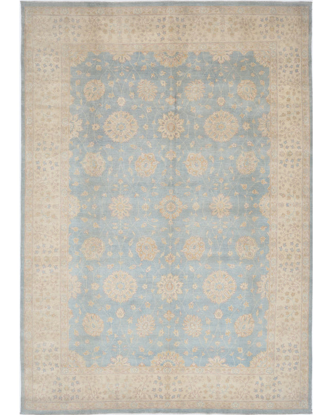 Ziegler 9' 10" X 14' 0" Hand Knotted Wool Rug 9' 10" X 14' 0" (300 X 427) / Blue / Wool