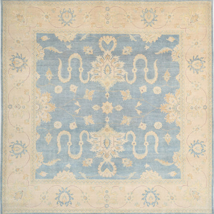 Ziegler 7' 9" X 7' 9" Hand Knotted Wool Rug 7' 9" X 7' 9" (236 X 236) / Blue / Wool