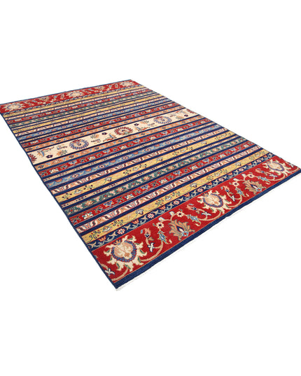 Ziegler 6' 7" X 9' 2" Hand Knotted Wool Rug 6' 7" X 9' 2" (201 X 280) / Blue / Wool