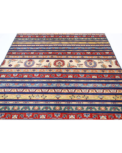 Ziegler 6' 7" X 9' 2" Hand Knotted Wool Rug 6' 7" X 9' 2" (201 X 280) / Blue / Wool
