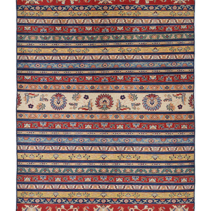 Ziegler 6' 7" X 9' 2" Hand Knotted Wool Rug 6' 7" X 9' 2" (201 X 280) / Blue / Wool