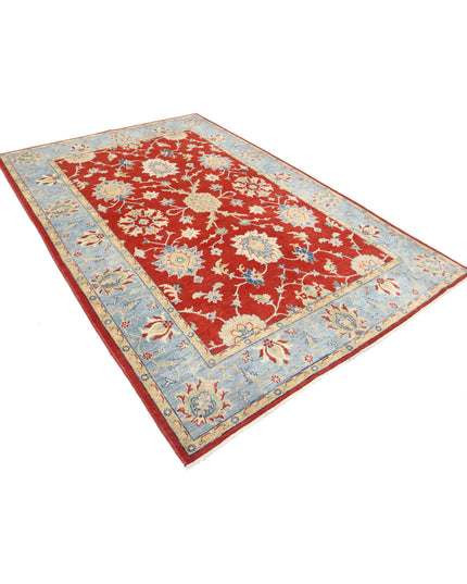 Ziegler 6' 0" X 8' 10" Hand Knotted Wool Rug 6' 0" X 8' 10" (183 X 269) / Red / Wool