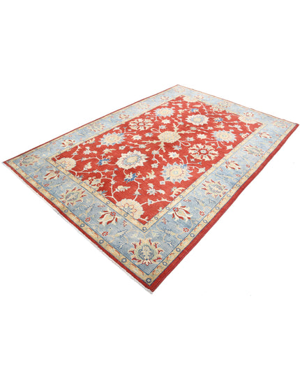 Ziegler 6' 0" X 8' 10" Hand Knotted Wool Rug 6' 0" X 8' 10" (183 X 269) / Red / Wool